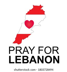 Pray for Lebanon isolated vector icon logo design