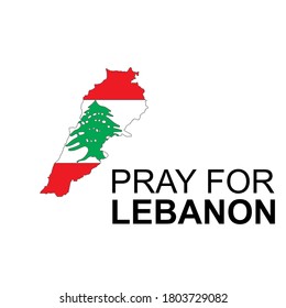 Pray for Lebanon isolated vector icon logo design