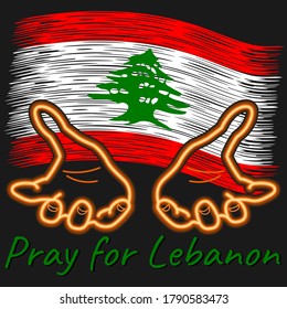 Beten Sie für die massive Explosion im Libanon in Beirut, Libanon
