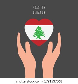 Beten Sie für lebanon Vektordesign mit Karte , beten Sie für beige Vektorgrafik. Design für die Menschheit, Frieden, Spenden, Wohltätigkeit
