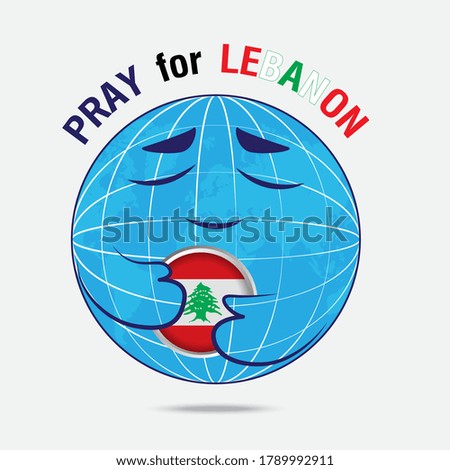 Pray for Lebanon. vector illustration