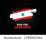Pray For Lebanon Vector illustration. Lebanon Beirut explosion mourn concept. pray for lebanon concept background.