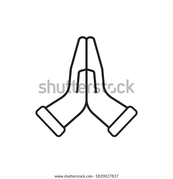 Pray Line Icon Design Religion Prayer Stock Vector (Royalty Free ...