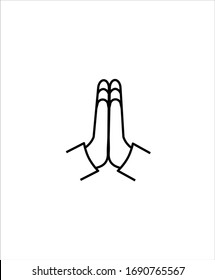pray line icon,vector line design icon.