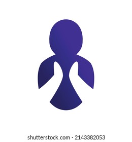 pray logo with simple concept