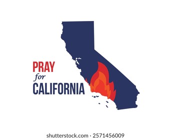 Pray for Los Angeles, California concept background.