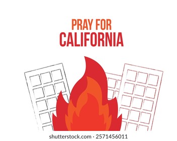 Pray for Los Angeles, California concept background.