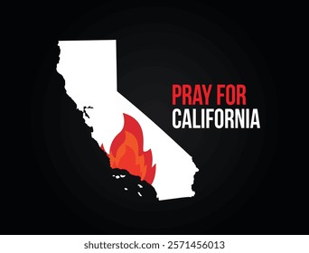 Pray for Los Angeles, California concept background.