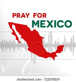 Pray For Mexico, The Symbol Of Humanity For Earthquake Natural Disaster In Mexico