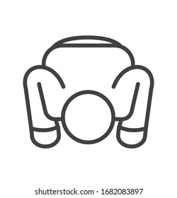 rezar el movimiento de la ilustración vectorial del icono del islam.