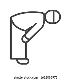 pray movement of islam icon vector illustration.