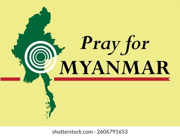 Pray for Myanmar earthquake poster