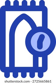 Diseño de icono de estilo azul de mano abierta