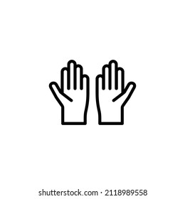 Pray outline icon vector illustration