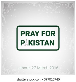 Pray for Pakistan Rubber Stamp. Vector illustration
