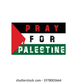 pray for Palestine flag vector design