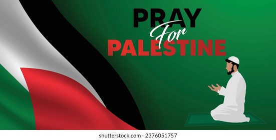 pray for Palestine innocent people dead in war vector poster