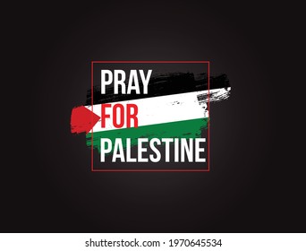 Pray for Palestine vector illustration Background. Free Palestine flag wallpaper, flyer, banner vector illustration