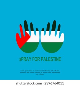 Pray for palestine vector sticker

