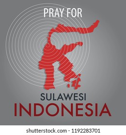 Pray for Palu Sulawesi Indonesia. A messages of support to Indonesian  earthquake and tsunami victims.