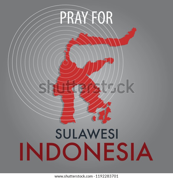 Pray Palu Sulawesi Indonesia Messages Support Royalty Free Stock