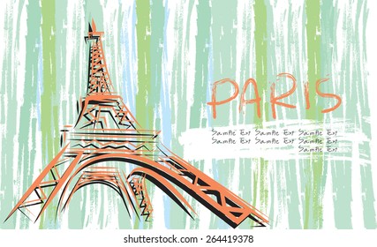 Pray for Paris Concept  Pastel painting style 