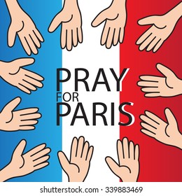 pray for Paris, helping hand to Paris, 13 November 2015 