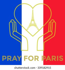 Pray For Paris vector
