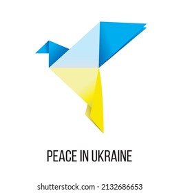 Pray for peace in Ukraine concept. No war. Symbol of love and peace concept. Vector illustration.