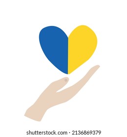 Pray for peace. Ukraine. Isolated vector illustrationn on white background. No war.