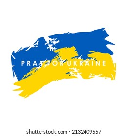 Pray for peace in Ukraine Vector flat illustration on white background. stop war in Ukraine. Pray For Ukraine peace.