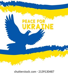 Pray for peace Ukraine Vector flat illustration on white background concept of Praying, mourning, humanity. No war.