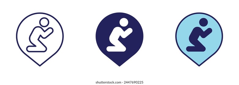 Pray Pin Icon - Navigation Set