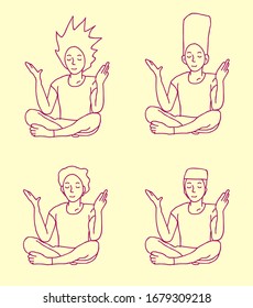 pray for prevent from corona virus vector illustration