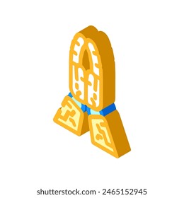 Vector isométrico de gesto de la mano del robot. signo de gesto de la mano del robot