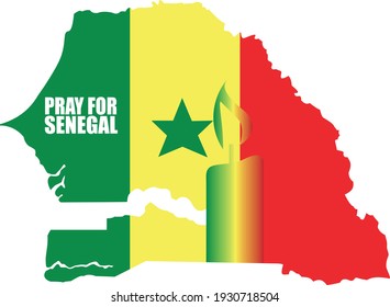 Pray For Senegal vector. Clashes in Senegal after opposition leader accused of rape. Free Senegal 