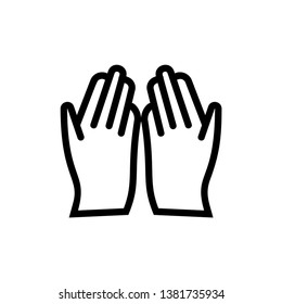 Pray sign icon - vector