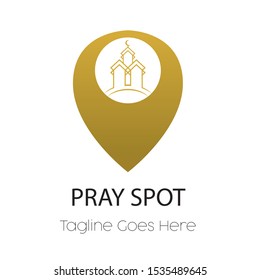 Pray Spot Moslem Logo Template Design Vector, Emblem, Design Concept, Creative Symbol, Icon