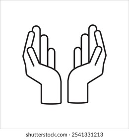 Pray stock icon outline vector