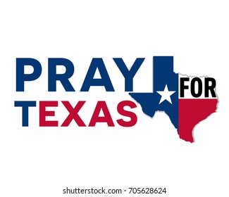 Pray For Texas, The Symbol Of Humanity For Storm Natural Disaster In Texas