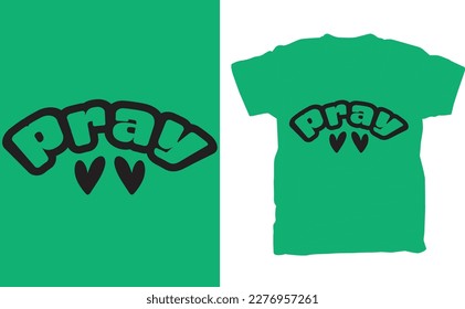 A "Pray" t-shirt is a type of shirt that typically features the word "Pray" prominently displayed on the front of the shirt, usually in bold letters or a distinctive font. The design may also include 
