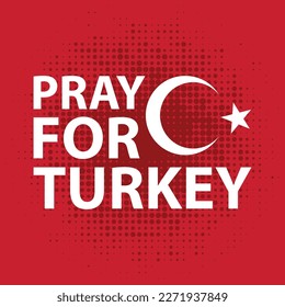 Pray for Turkey premium vector illustration