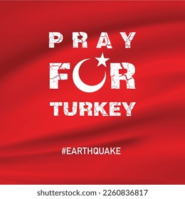 Pray For Turkey Türkiye  Vector 
