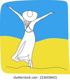 Bete in die Ukraine! Kein Krieg. Speichern Sie Ukrain. Vektorgrafik, flaches Design.
