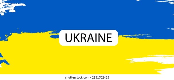 Pray for Ukraine concept banner or background. Patriotic of Ukraine flag. Abstract yellow-blue grunge background. Vector EPS 10