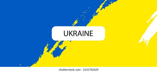 Pray for Ukraine concept banner or background. Patriotic of Ukraine flag. Abstract yellow-blue grunge background. Vector EPS 10