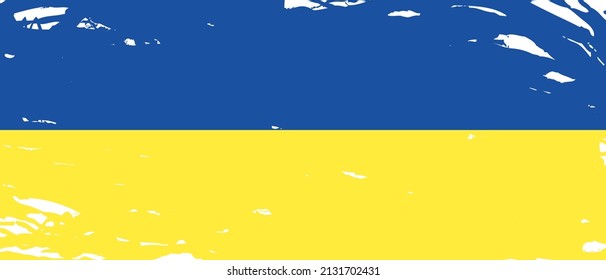 Pray for Ukraine concept banner or background. Patriotic of Ukraine flag. Abstract yellow-blue grunge background. Vector EPS 10