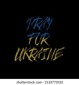 Pray for Ukraine concept. Ukraine flag praying concept vector illustration. Pray For Ukraine peace. Save Ukraine from Russia.