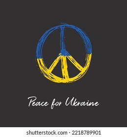 Pray for Ukraine. concept of praying for peace in Ukraine with blue and yellow flag. Vector illustration.