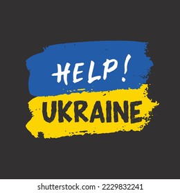 Pray for Ukraine. concept of praying for peace in Ukraine with blue and yellow flag. Vector illustration.